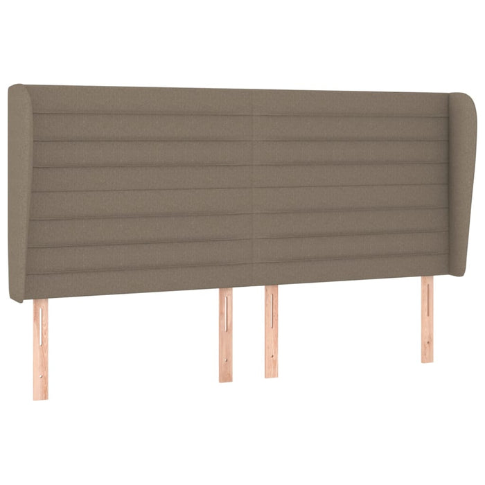 Tăblie de pat cu aripioare gri taupe 163x23x118/128 cm textil - WALTI WALTI
