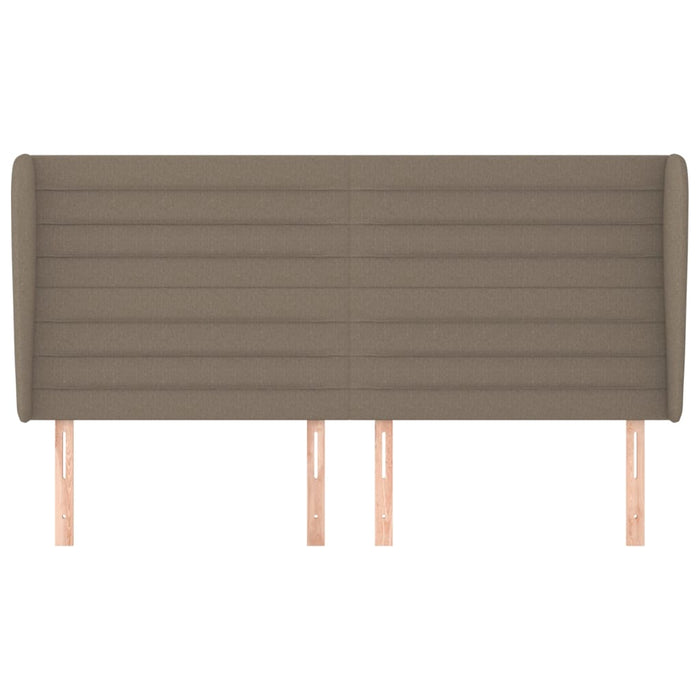 Tăblie de pat cu aripioare gri taupe 163x23x118/128 cm textil - WALTI WALTI