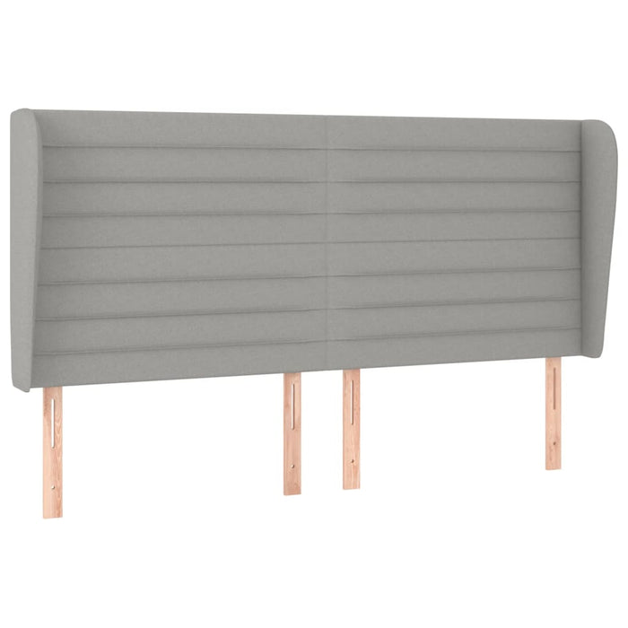 Tăblie de pat cu aripioare gri deschis 183x23x118/128 cm textil - WALTI WALTI