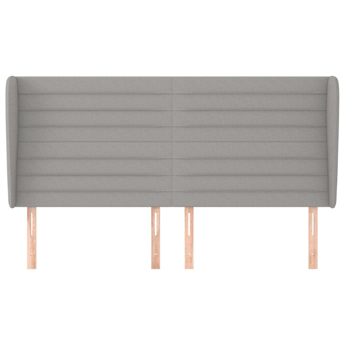 Tăblie de pat cu aripioare gri deschis 183x23x118/128 cm textil - WALTI WALTI