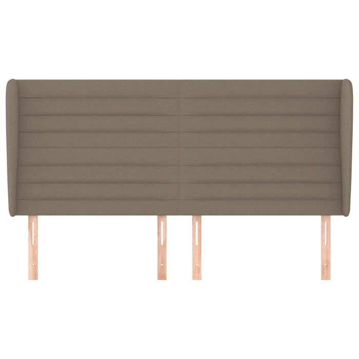 Tăblie de pat cu aripioare gri taupe 183x23x118/128 cm textil WALTI