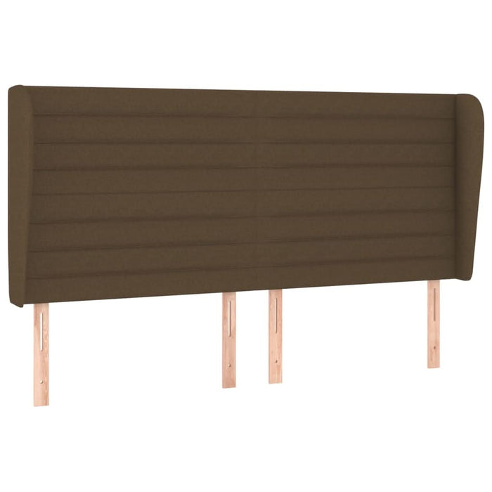 Tăblie de pat cu aripioare maro închis 203x23x118/128 cm textil - WALTI WALTI