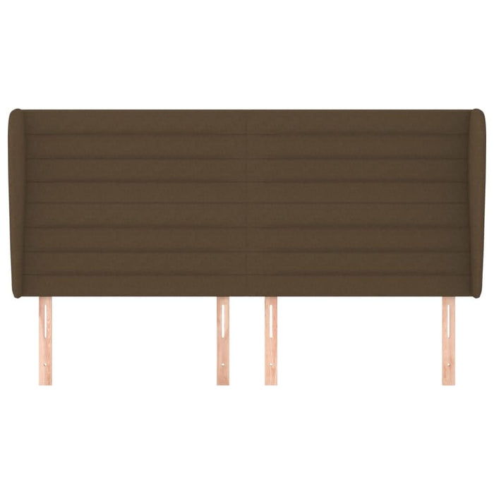 Tăblie de pat cu aripioare maro închis 203x23x118/128 cm textil - WALTI WALTI