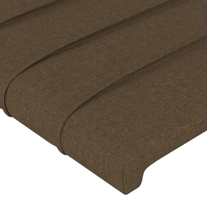 Tăblie de pat cu aripioare maro închis 203x23x118/128 cm textil - WALTI WALTI