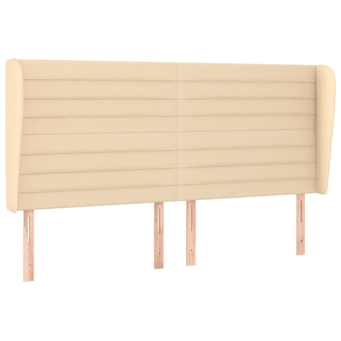 Tăblie de pat cu aripioare, crem, 203x23x118/128 cm, textil - WALTI WALTI