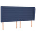 Tăblie de pat cu aripioare, albastru, 203x23x118/128 cm, textil - WALTI WALTI