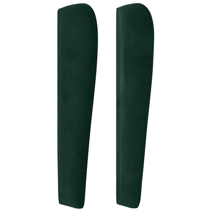 Tăblie pat cu aripioare verde închis 83x23x118/128 cm catifea WALTI