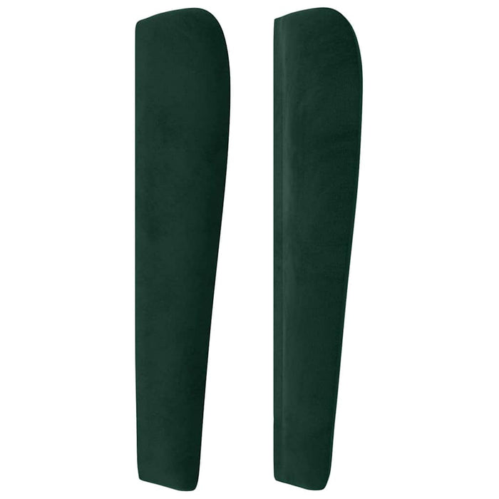 Tăblie pat cu aripioare verde închis 93x23x118/128 cm catifea WALTI