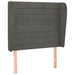 Tăblie de pat cu aripioare gri închis 103x23x118/128 cm catifea - WALTI WALTI