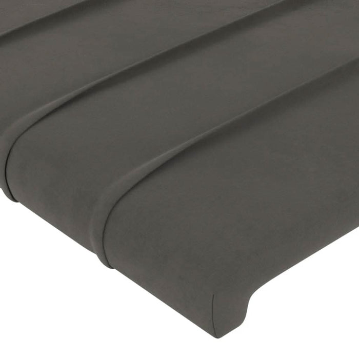 Tăblie de pat cu aripioare gri închis 103x23x118/128 cm catifea - WALTI WALTI