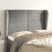Tăblie de pat cu aripioare gri deschis 147x23x118/128cm catifea - WALTI WALTI