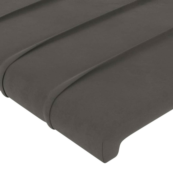 Tăblie de pat cu aripioare gri închis 163x23x118/128 cm catifea - WALTI WALTI