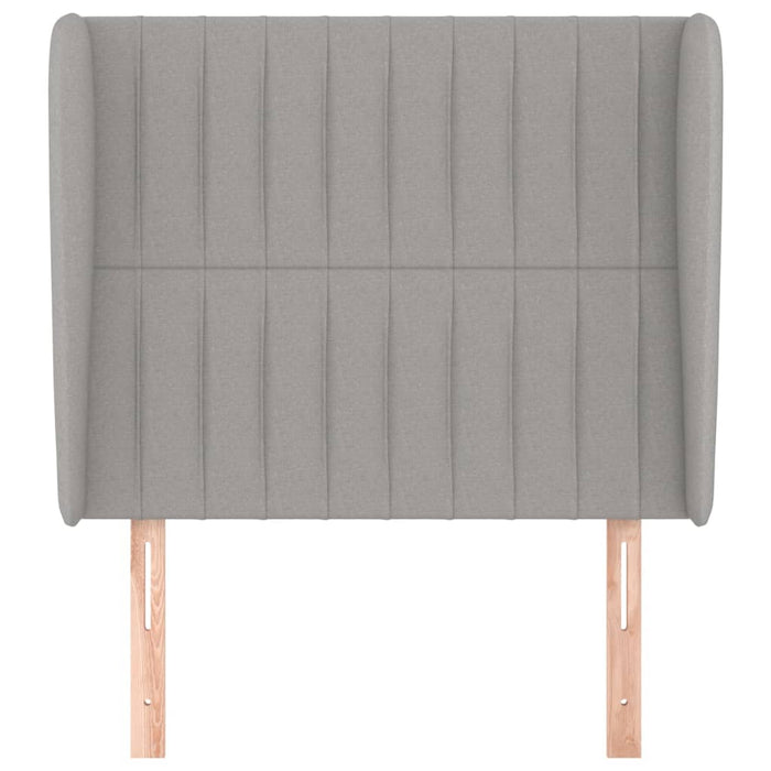 Tăblie de pat cu aripioare gri deschis 83x23x118/128 cm textil - WALTI WALTI