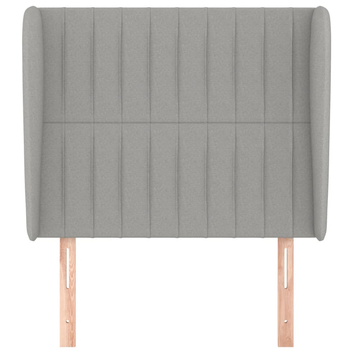Tăblie de pat cu aripioare gri deschis 93x23x118/128 cm textil - WALTI WALTI