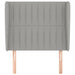 Tăblie de pat cu aripioare gri deschis 93x23x118/128 cm textil - WALTI WALTI