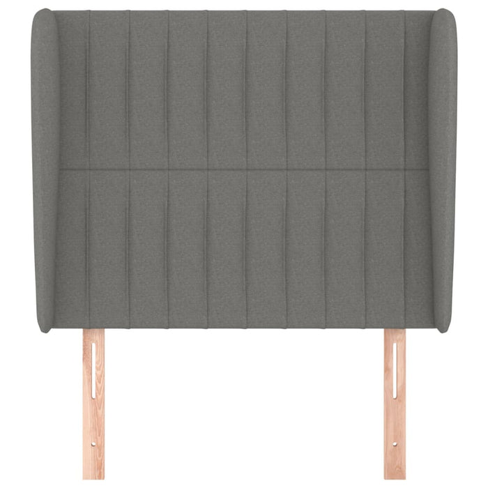Tăblie de pat cu aripioare gri închis 93x23x118/128 cm textil - WALTI WALTI