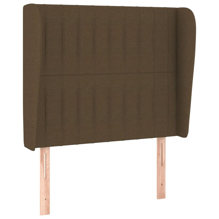 Tăblie de pat cu aripioare maro închis 93x23x118/128 cm textil - WALTI WALTI