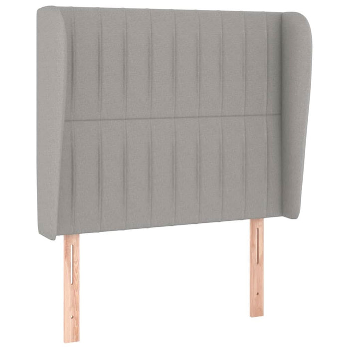 Tăblie de pat cu aripioare gri deschis 103x23x118/128 cm textil - WALTI WALTI