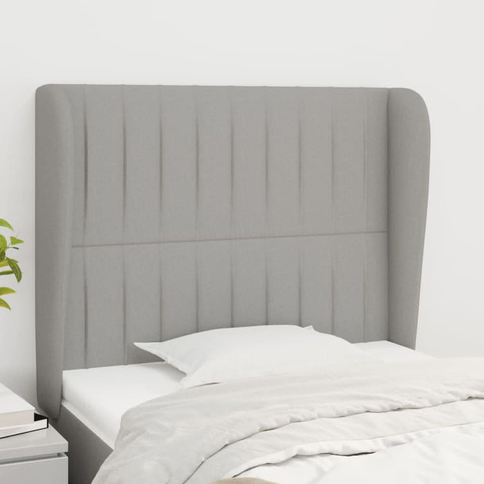 Tăblie de pat cu aripioare gri deschis 103x23x118/128 cm textil - WALTI WALTI
