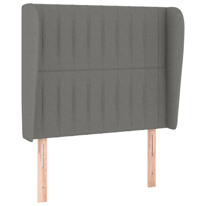 Tăblie de pat cu aripioare gri închis 103x23x118/128 cm textil - WALTI WALTI