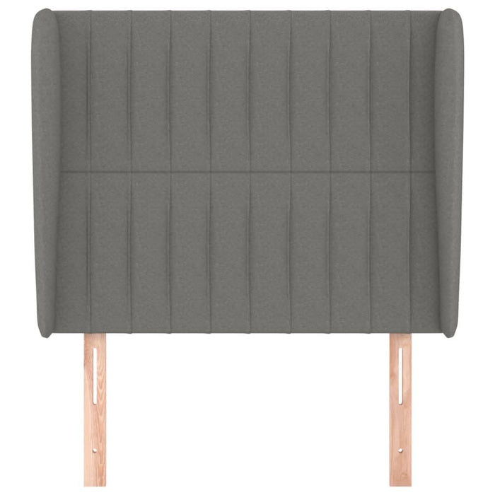 Tăblie de pat cu aripioare gri închis 103x23x118/128 cm textil - WALTI WALTI