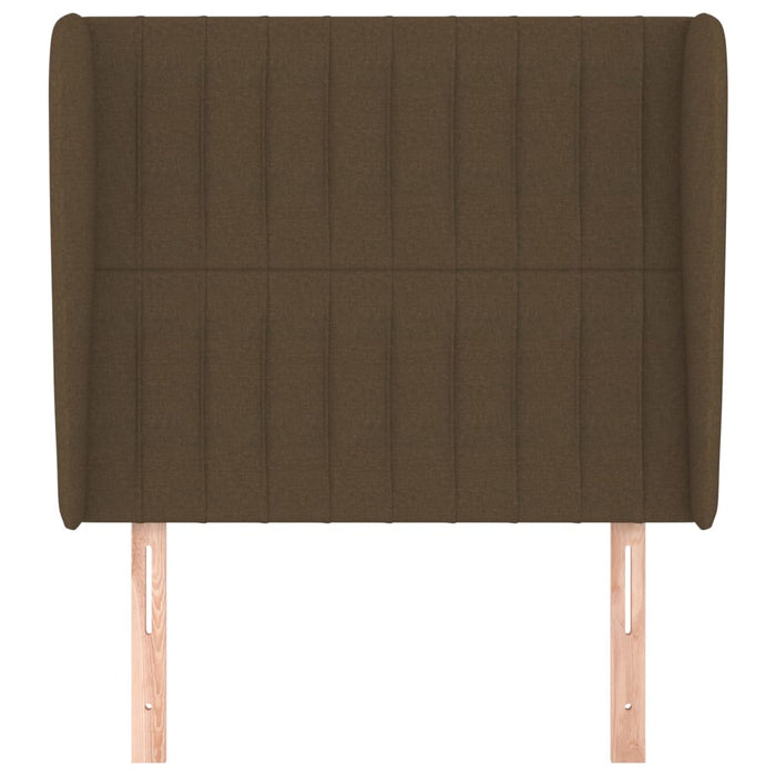 Tăblie de pat cu aripioare maro închis 103x23x118/128 cm textil - WALTI WALTI