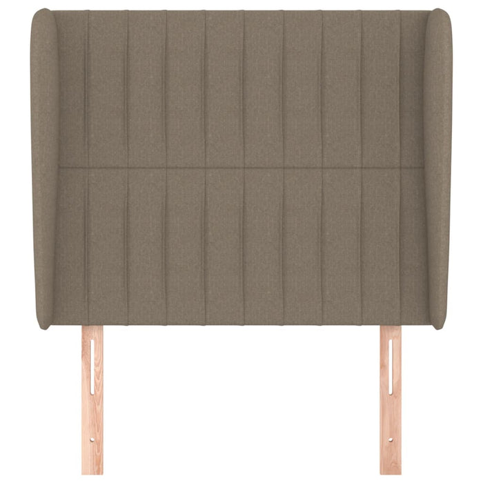 Tăblie de pat cu aripioare gri taupe 103x23x118/128 cm textil WALTI
