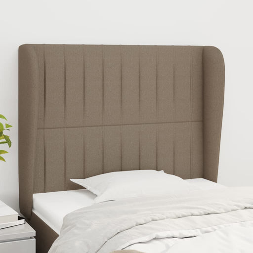 Tăblie de pat cu aripioare gri taupe 103x23x118/128 cm textil - WALTI WALTI