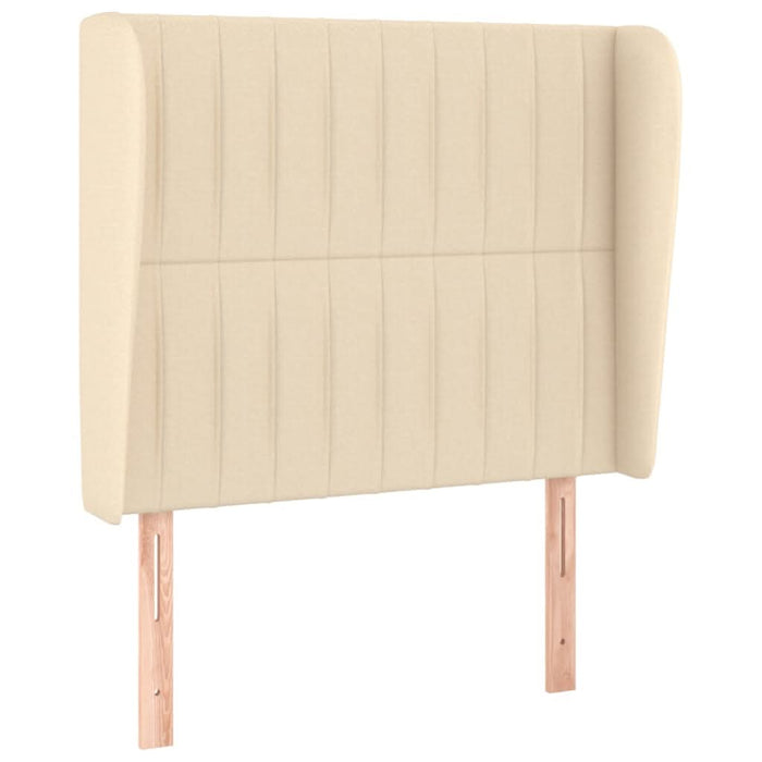 Tăblie de pat cu aripioare, crem, 103x23x118/128 cm, textil - WALTI WALTI