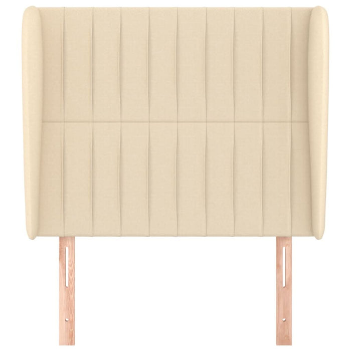 Tăblie de pat cu aripioare, crem, 103x23x118/128 cm, textil - WALTI WALTI