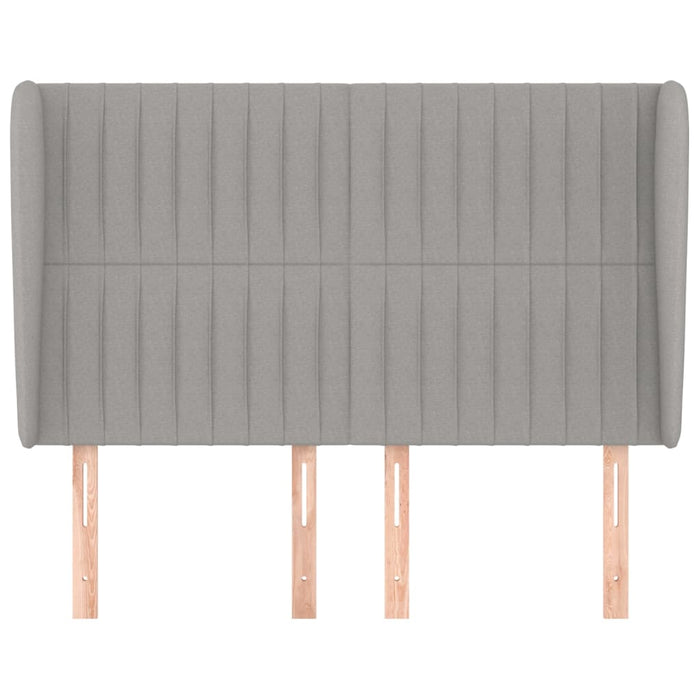 Tăblie de pat cu aripioare gri deschis 147x23x118/128 cm textil - WALTI WALTI