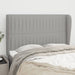Tăblie de pat cu aripioare gri deschis 147x23x118/128 cm textil - WALTI WALTI