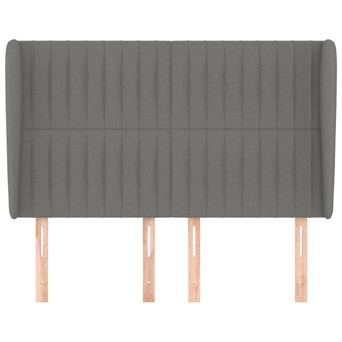 Tăblie de pat cu aripioare gri închis 147x23x118/128 cm textil - WALTI WALTI