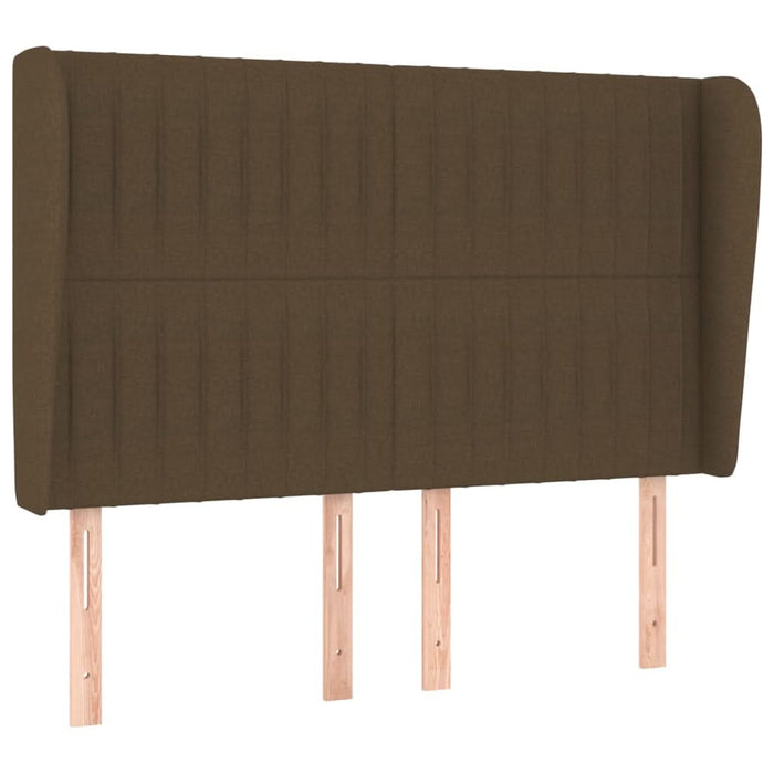 Tăblie de pat cu aripioare maro închis 147x23x118/128 cm textil - WALTI WALTI