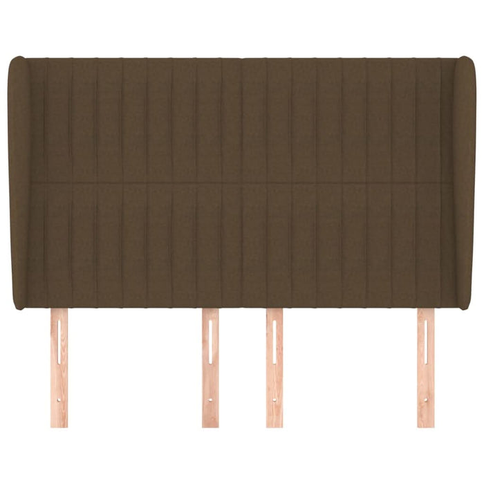Tăblie de pat cu aripioare maro închis 147x23x118/128 cm textil - WALTI WALTI