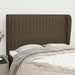 Tăblie de pat cu aripioare maro închis 147x23x118/128 cm textil - WALTI WALTI