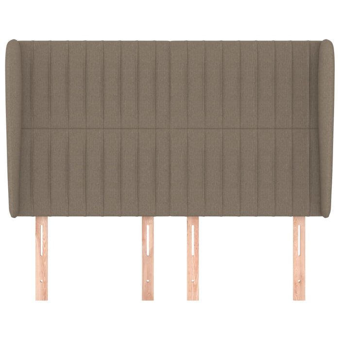 Tăblie de pat cu aripioare gri taupe 147x23x118/128 cm textil WALTI
