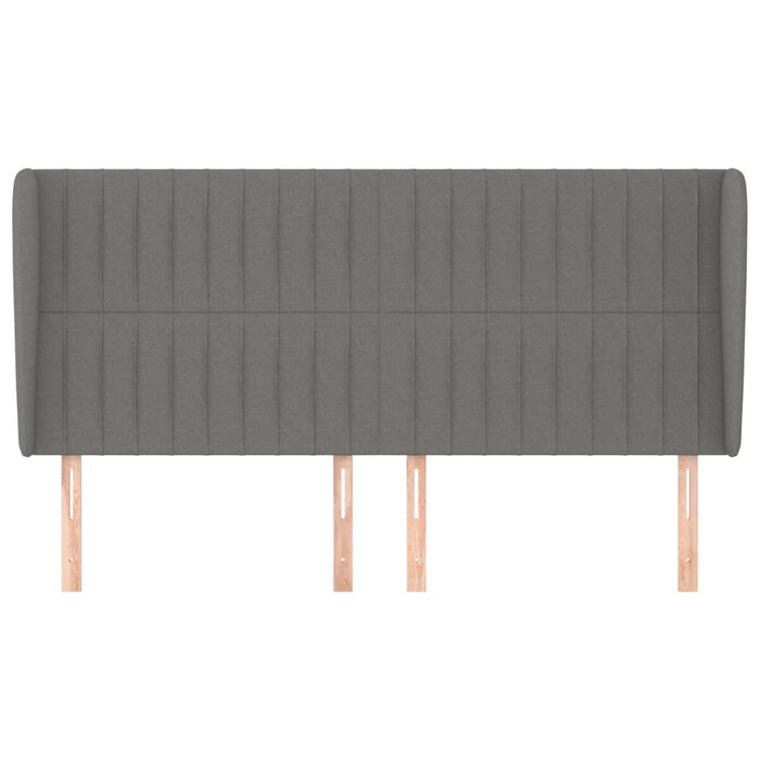 Tăblie de pat cu aripioare gri închis 163x23x118/128 cm textil - WALTI WALTI