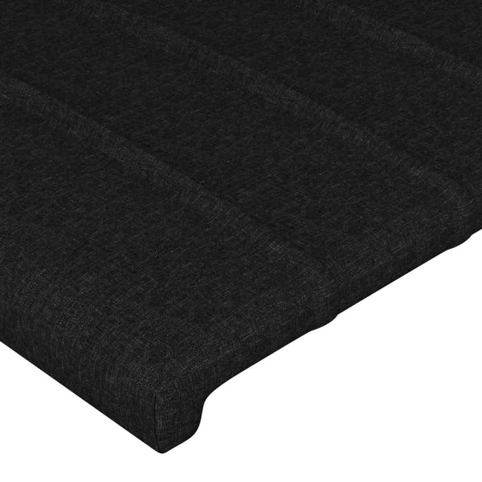 Tăblie de pat cu aripioare, negru, 163x23x118/128 cm, textil - WALTI WALTI