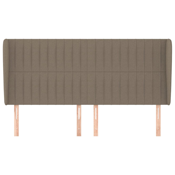 Tăblie de pat cu aripioare gri taupe 163x23x118/128 cm textil WALTI
