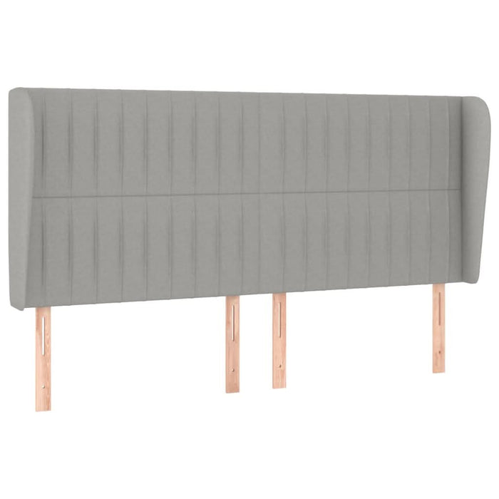 Tăblie de pat cu aripioare gri deschis 183x23x118/128 cm textil - WALTI WALTI