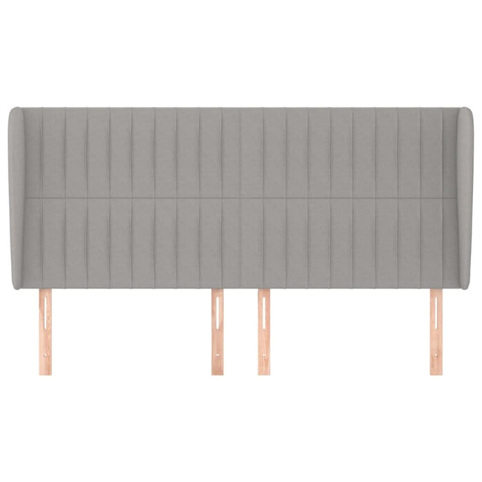 Tăblie de pat cu aripioare gri deschis 183x23x118/128 cm textil - WALTI WALTI