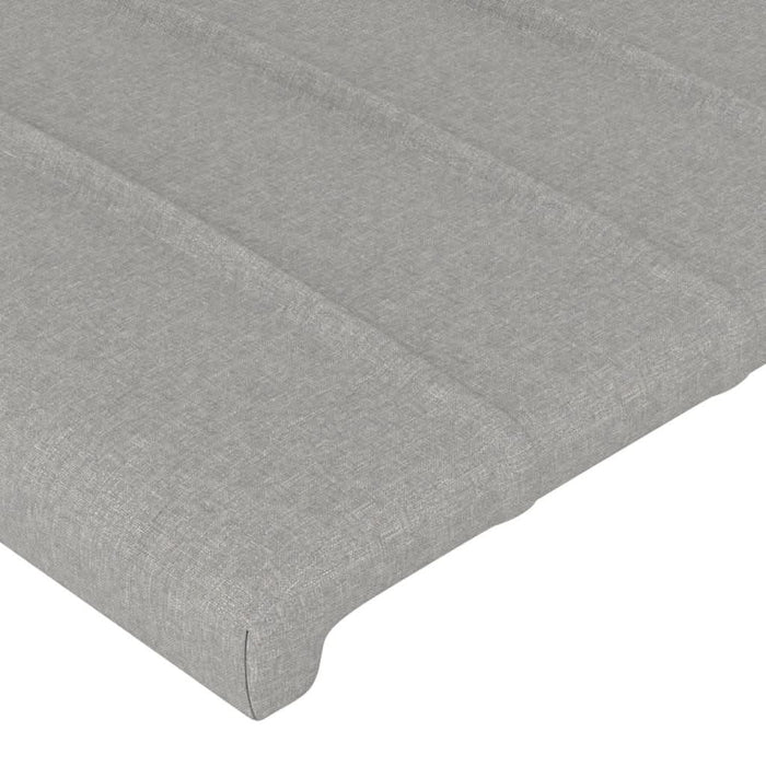 Tăblie de pat cu aripioare gri deschis 183x23x118/128 cm textil - WALTI WALTI