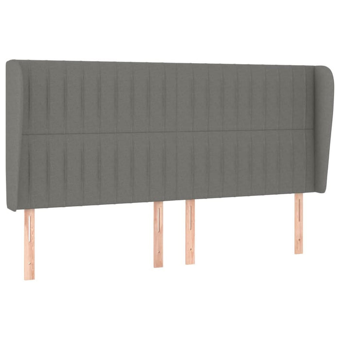 Tăblie de pat cu aripioare gri închis 183x23x118/128 cm textil - WALTI WALTI