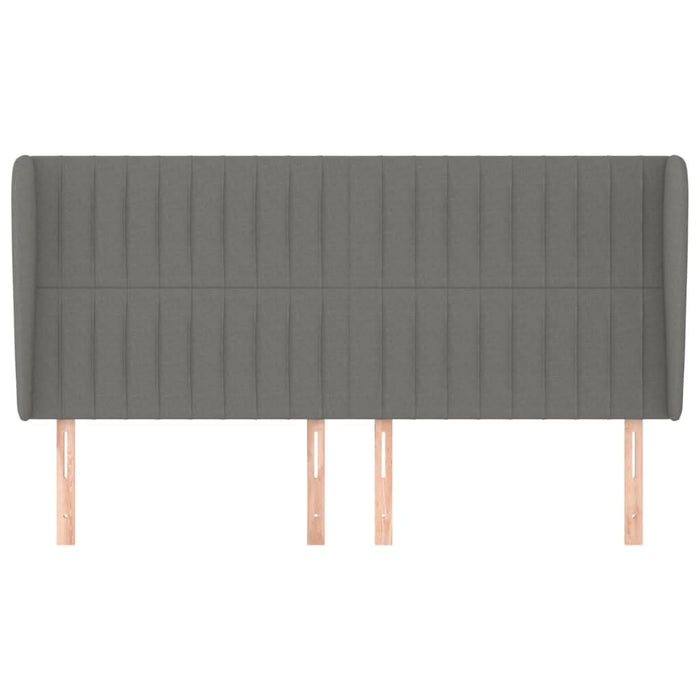 Tăblie de pat cu aripioare gri închis 183x23x118/128 cm textil - WALTI WALTI