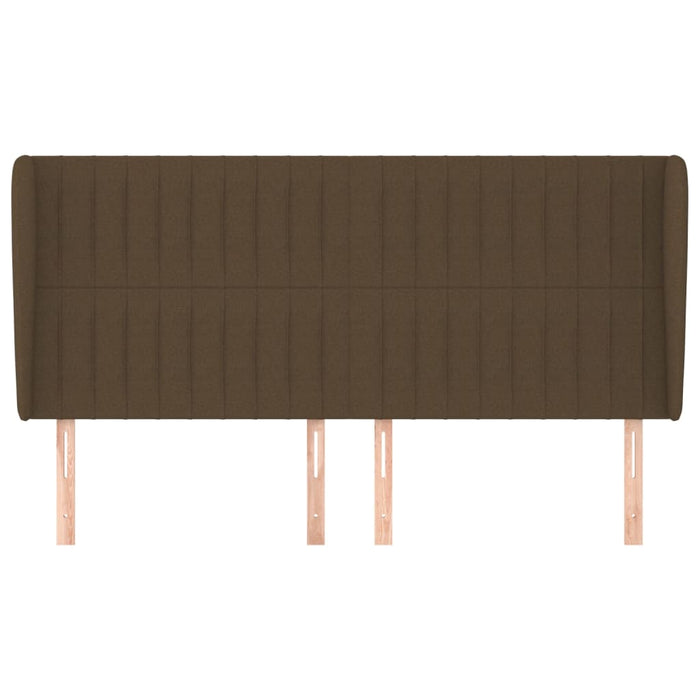 Tăblie de pat cu aripioare maro închis 183x23x118/128 cm textil WALTI