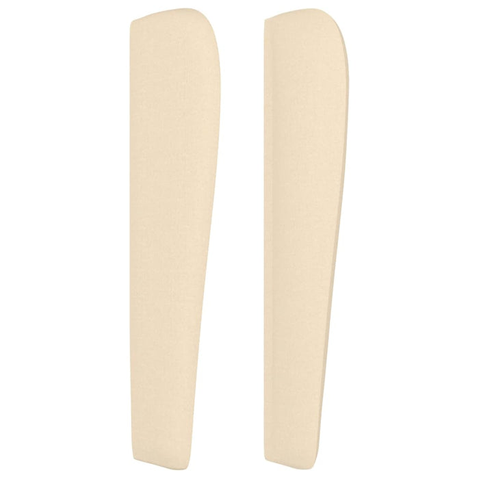Tăblie de pat cu aripioare, crem, 183x23x118/128 cm, textil WALTI