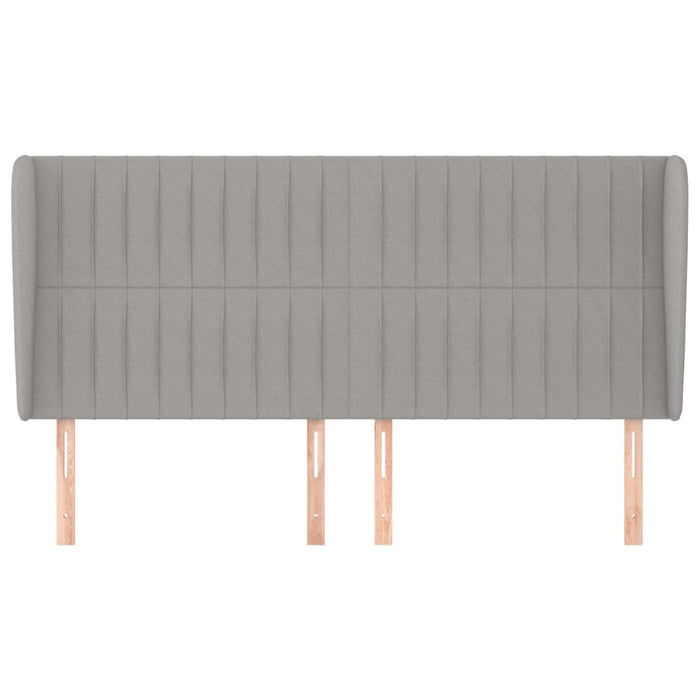 Tăblie de pat cu aripioare gri deschis 203x23x118/128 cm textil - WALTI WALTI