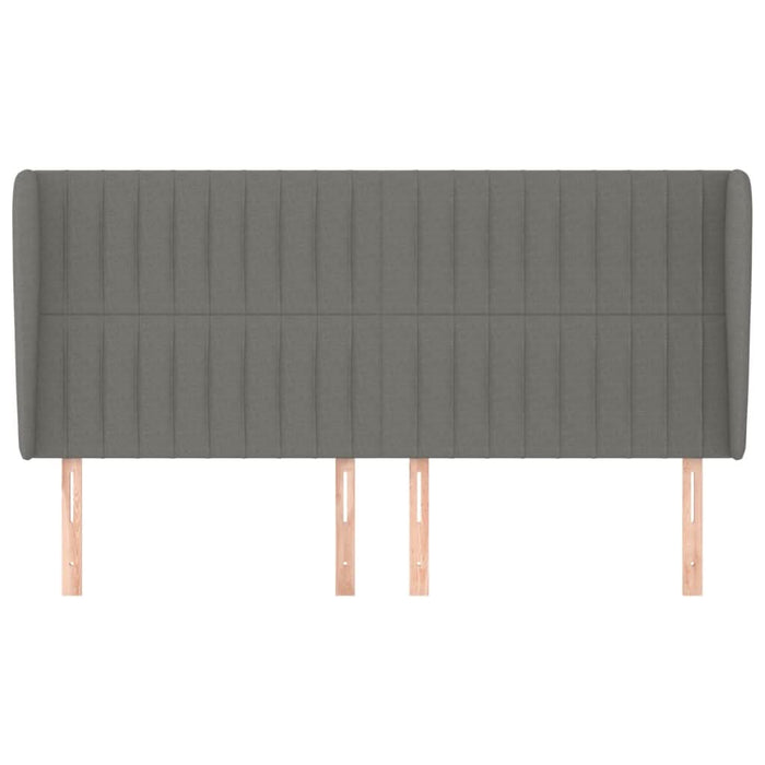 Tăblie de pat cu aripioare gri închis 203x23x118/128 cm, textil - WALTI WALTI