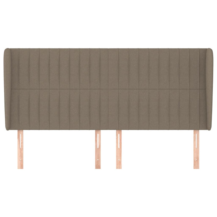 Tăblie de pat cu aripioare gri taupe 203x23x118/128 cm textil WALTI